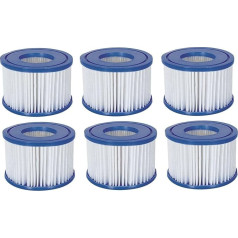 6 x Bestway filtra kārtridža baseina filtra filtrs Lay-Z-Spa izmērs 6 58323