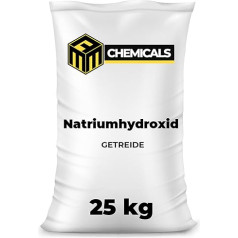 Mrm Chemicals Nātrija hidroksīda pārslas 25 kg Kaustiskā soda ziepju izgatavošanai Caustic Soda cauruļu tīrīšanas tīrīšanas līdzeklim Dezinfekcija Ūdens attīrīšana Liels iepakojums