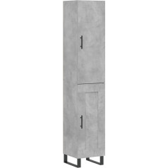 Vidaxl Highboard Concrete Grey 34,5 x 34 x 180 cm Koka materiāls