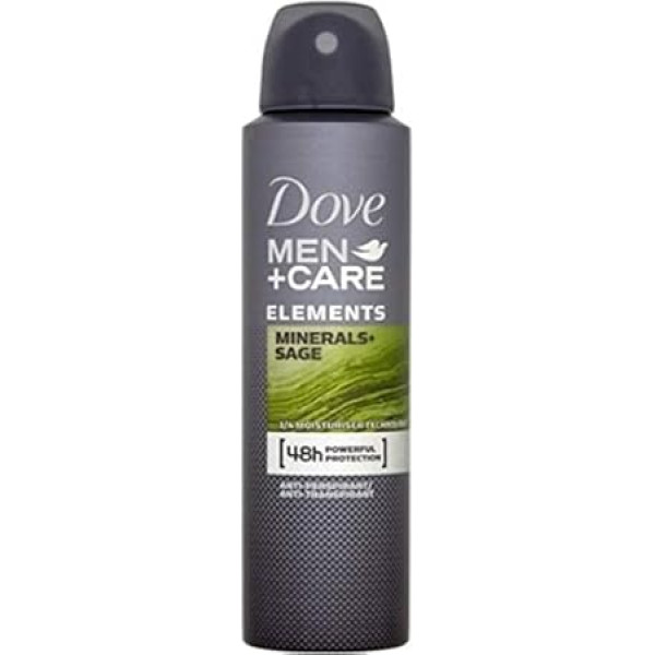 Dove Men + Care Dezodorants ar minerāliem un salviju, izsmidzināms 6 x 150 ml iepakojumā