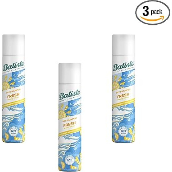 Batiste Sausais šampūns tīrākiem un svaigākiem matiem (svaigs, iepakojums 3 x 200 ml)