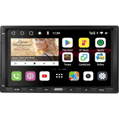 [4G LTE WiFi] ATOTO S8MS 4G + 32G Android auto radio Double DIN radio, 7 collu digitālais multivides uztvērējs, bezvadu CarPlay un Android auto bezvadu, GPS izsekošana, Dual Bluetooth, SCVC, ChatGPT AI, S8G2A74MS