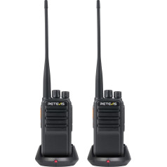 Retevis RB669 Freenet PMR446 Rācija, divjoslu Walkie Talkie, 16 PMR446 un 6 Freenet kanāli, Freecomm, 1200 mAh C tipa, Rācija ar lielu darbības lauku kempingiem, ceļojumiem (1 pāris, melna)