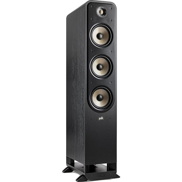 Polk Audio Signature Elite ES60 augstas izšķirtspējas HiFi grīdas skaļrunis mājas kinozālei, Hi-Res sertificēts, saderīgs ar Dolby Atmos un DTS:X (gab.), melns, SIGS60ELBK