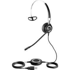 Jabra Biz 2400 Monaural Standard UC USB austiņas ar trokšņu slāpēšanu