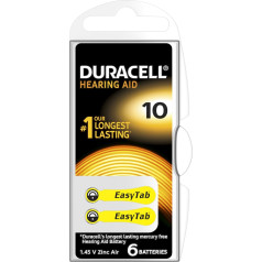 Duracell HighEnergy dzirdes aparātu baterijas 6 Activair EasyTab Da 675 10 gab. iepakojumā