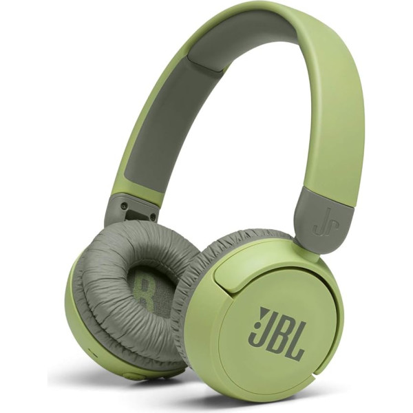 JBL Jr310BT bezvadu austiņas bērniem, Bluetooth austiņas ar mikrofonu, droša skaņa zem 85 dB skaļuma, 30 stundu akumulators, salokāmas, ērtas, vienkāršas, mīkstas, foršas krāsas (zaļas)