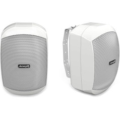 Audibax Ovo 4 White Pareja de Altavoces Pasivos Pared 4 Pulgadas 100 V / 8 Ohm IP65