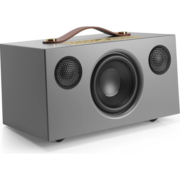 Audio Pro C5 MKII - Tragbarer Multiroom Lautsprecher mit Bluetooth & WiFi - Kabelloser Smart Speaker mit App-Steuerung für Air Play, Spotify Connect - Grau