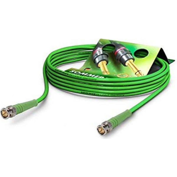 Sommer Cable Video 75 Ω - HD/3G/6G-SDI / 4K-UHD SC Vector 0.8/3.7 ar BNC/BNC 6G Hicon Green (70 m) - Ražots Vācijā, Sommer Cable