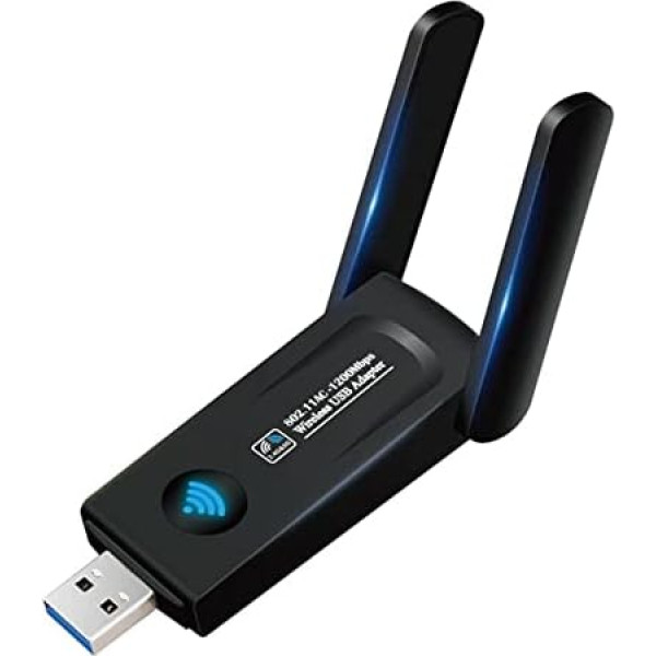 Bewinner USB WiFi adapteris, 1200Mbps divjoslu 2,4/5GHz WiFi tīkla ārējais uztvērējs WiFi Dongle WiFi adapteris datoram, klēpjdatoram, galddatoram