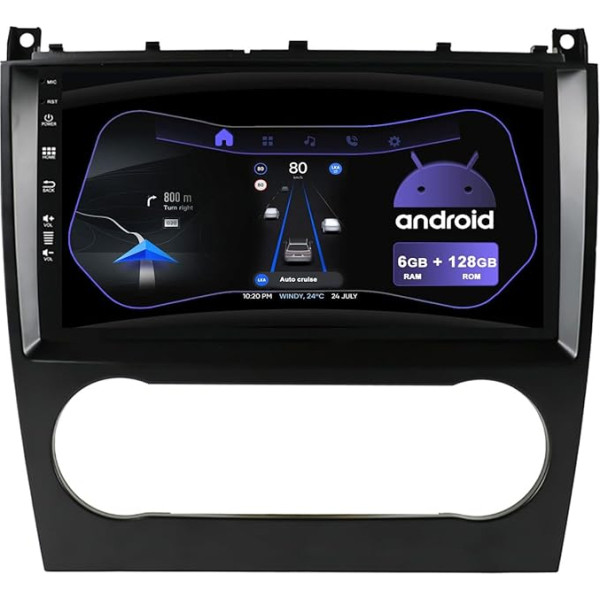 MISONDA Android radio priekš Mercedes-Benz C klases W203 W209 C180 C200 CL203 C209 (2004-2007) Double DIN GPS/BT/Android Car/WiFi/RDS/Carplay/DSP [6G + 128G]