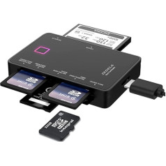 7 in 1 USB 3.0 karšu lasītājs, digitālo kameru/ mobilo tālruņu attēlu atmiņas karšu lasītājs, īpaši ātrdarbīgs, ārējais SD, SDHC, MS, Micro SDXC/SDHC, CF, MS, T-Flash u.c. 5Gbps