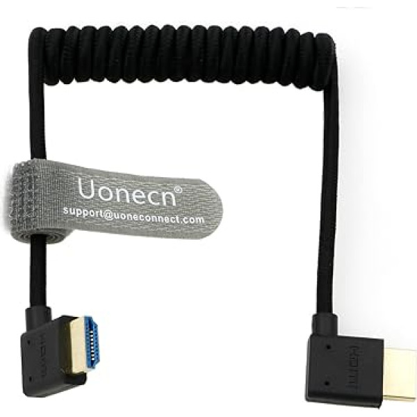 Uonecn 8K 4K HDMI uz HDMI 2.1 kabelis Atomos Ninja V, 3D HDR 1080P HD eARC, 48Gbps ātrgaitas kabelis Sony A7iv FS5| FS7, Z CAM E2, Canon C300 kamerām Izvelkamais kabelis