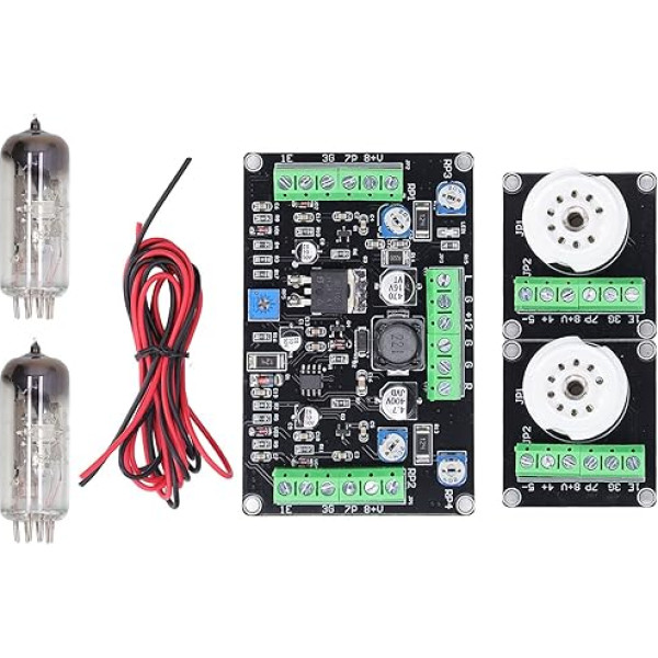 Divkanālu vakuuma lampu draiveru valde, viegla mutifuctional elektronu lampu draiveru valdes komplekts 6E2 divvirzienu vakuuma lampu līmeņa indikatora draiveru valdes DIY komplekts audio, rūpniecības iekārtām utt.