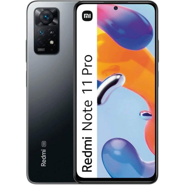 Xiaomi Redmi Note 11 Pro viedtālrunis 8GB/128GB 6,67 collu displejs 5000mAh 33W ātrā uzlāde (Graphite Grey)