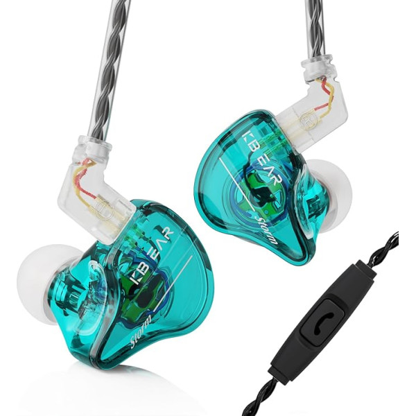 Yinyoo KBEAR Storm In-Ear monitora austiņas, 1DD vadu austiņas, profesionālas skatuves austiņas, HiFi dziļa basa, tīra skaņa mūzikas dziedātājiem, 3,5 mm kontaktdakša, noņemams kabelis