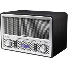 Soundmaster NR955SW Nostalgie Stereoanlage Retro Kompaktanlage Radio DAB+ UKW Radio USB CD atskaņotājs MP3 Bluetooth straumēšana