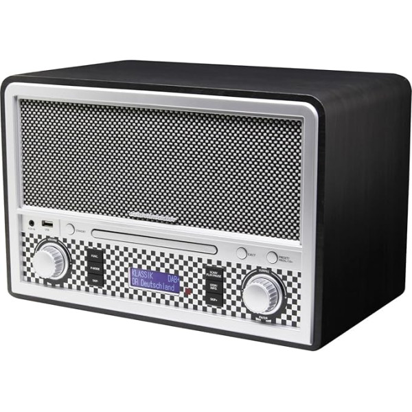 Soundmaster NR955SW Nostalgie Stereoanlage Retro Kompaktanlage Radio DAB+ UKW Radio USB CD atskaņotājs MP3 Bluetooth straumēšana