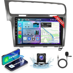 4+64G podofo Carplay 10 collu Android auto radio 2 Din bezvadu Android auto 8-core VW Golf 7 MK7 2013-2018 ar Bluetooth/Sat Nav + AHD aizmugures skata kamera HiFi/RDS/FM radio CANBUS