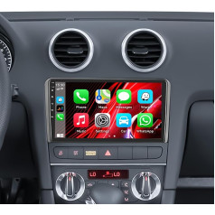 4+64G SIXWIN Android 13 Carplay Android auto radio Audi A3 S3 RS3 8P, 9 collu skārienjūtīgais ekrāns, 1280 x 720, ar DSP GPS WiFi BT BT USB FM RDS Radio Mirror Link + 32 joslu ekvalaizers