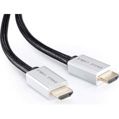 inakustik - 10012100 - Deluxe ātrgaitas HDMI 2.0b kabelis ar Ethernet | Pārraida Ultra HD signālus | 10,00 m melnā krāsā | 2160p - 4K @ 50/60 Hz - ARC - HDR atbalsts - HD audio