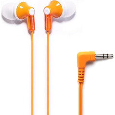 Panasonic ErgoFit In-Ear-Kopfhörer RP-HJE120-D (oranža), dinamisks kristālplāksnīšu savienojums, ergonomisks Komfort-Fit pielāgojums