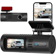 CAMECHO 2K Dash Cam Mini, 1,5 collu IPS Dash Cam Car ar WiFi G-sensoru Autostāvvietas uzraudzība Ieraksta cilpa 150 grādu skata leņķis transportlīdzekļa uzraudzībai un drošībai