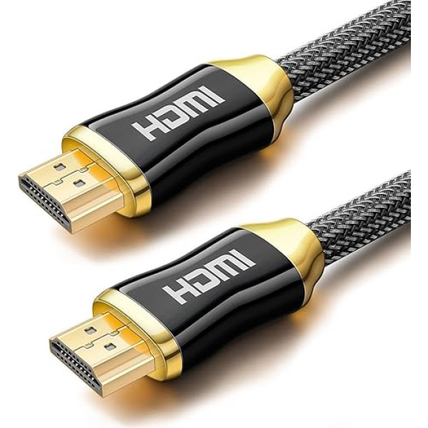 Eono 4K HDMI kabelis, 15m 18Gbps Ultra HD HDMI 2.0 Geflechtkabel Vergoldete Anschlüsse mit Ethernet/Audio Rückkanal Kompatibel mit Video 4K 2160p, 1080p, PC, Monitor, Laptop