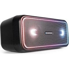 BLAUPUNKT PS 200 Bluetooth Party skaļrunis, 4.2, AUX-IN, Party skaļrunis ar daudzkrāsainu LED apgaismojumu, integrēta baterija, melns