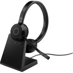 Jabra Evolve 65 TE Link MS Stereo Stand bezvadu austiņas ar statīvu