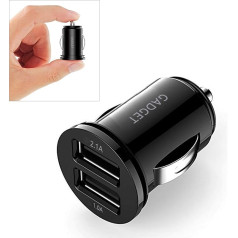 2,1 A 10 W USB auto lādētājs ar dubulto kompakto lādētāju iPhone 11 Pro Max XR XS X 8 7 6S 6 Plus SE 5 5 5C Samsung Galaxy S10 S9 Note 10 9 LG G8 G7 HTC Google Pixel Huawei Xperia Black