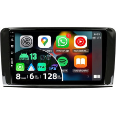 BXLIYER 6G + 128G Android 13 auto radio Benz GL ML klases W164 X164 ML350 ML450 ML500 GL320 GL450 - CarPlay/Android Car - Kamera un mikrofons - IPS 9 collu 2 Din - DAB stūres rata vadība Fast Boot