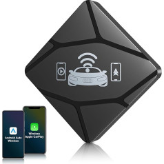 2-in-1 CarPlay Wirelesss Adapter, 2024 Woiubgeee Android Car & Apples CarPlay ar Plug and Play Wireless Car Play Dongle Konvertējiet vadu Carplay uz bezvadu (neatbalsta YouTube utt.)