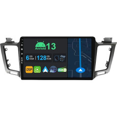 YUNTX 10,1 collu Android 13 autoradio ar satelītnavigāciju Toyota RAV4 2013-2018 | Octa Core | 6GB 128GB | Iebūvēts 4G LTE | CarPlay & Android Car | DSP | DAB | QLED 1280 * 720 IPS ekrāns | Bluetooth