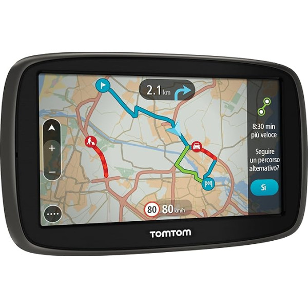 TomTom GO 50 - navigatori (Akumulators, Cigāru šķiltava, MicroSD (TransFlash), Visa Eiropa, 480 x 272 pikseļi, 16:9)