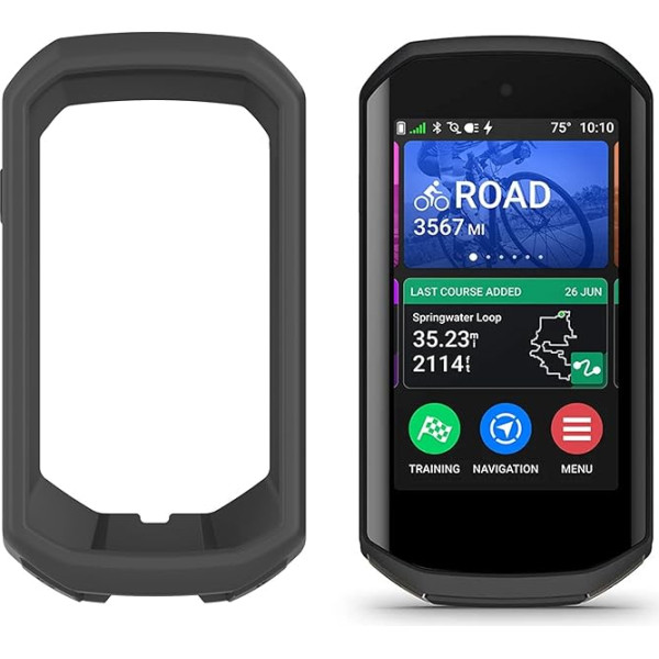 Blueshaweu Silikon-Schutzhülle für Garmin-Edge-1050, saderīgs ar Garmin-Edge-1050 (schwarze Hülle)