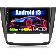 4+64G SIXWIN Android 13 Carplay Android auto radio ar DSP BMW 1. sērijas E81 E82 E87 E88 2008-2012, 9 collu skārienjūtīgais ekrāns, 1280 x 720, ar GPS WiFi BT BT USB FM RDS Radio Mirror Link + 32 joslu ekvalaizers