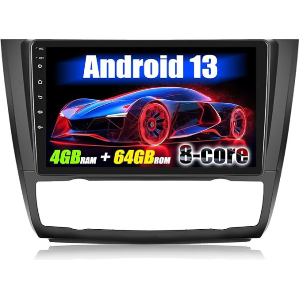 4+64G SIXWIN Android 13 Carplay Android auto radio ar DSP BMW 1. sērijas E81 E82 E87 E88 2008-2012, 9 collu skārienjūtīgais ekrāns, 1280 x 720, ar GPS WiFi BT BT USB FM RDS Radio Mirror Link + 32 joslu ekvalaizers