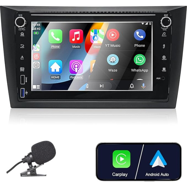 Liulbobu Auto radio VW Golf 6, saderīgs ar bezvadu Apple Carplay un Android Car, 8 collu Golf 6 radio ar skārienjūtīgo ekrānu/Bluetooth/FM/AM/USB/DSP/RDS/Mirror Link