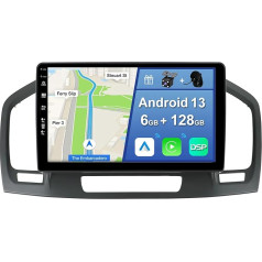 YUNTX [6GB + 128GB] Android 13 autoradio Opel Holden Insignia (2008-2014)-[Integrēts CarPlay/Android Car/DSP/GPS]-9 collu IPS 2.5D kamera + MIC-DAB/Mirror Link/Bluetooth 5.0/360 kamera/stūrēšana