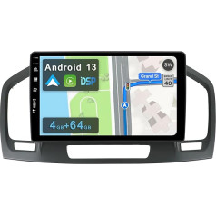 YUNTX [4GB + 64GB] Android 13 autoradio Opel Holden Insignia (2008-2014)-[Integrēts CarPlay/Android Car/DSP/GPS]-9 collu IPS 2.5D kamera + MIC-DAB/ stūres vadība/ spoguļa saite/Bluetooth