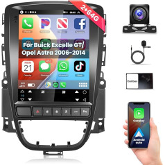 2 + 64 G: podofo 9,7 collu auto radio 2 DIN Buick Excelle 2010-2014 / Opel Astra J 2005-2019 Carplay bezvadu Android auto, WiFi, GPS, Android 13 radio Bluetooth ar ekrānu AHD atpakaļskata kamera, HI