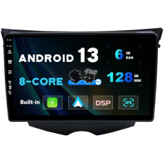 SXAUTO Android 13 - [6G + 128G, Octa-Core] - IPS auto radio Hyundai Veloster FS (2011-2017) - Carplay Android Car - LED kamera + mikrofons - 360-CAM DAB stūres kontrole WiFi Bluetooth DSP - 2 DIN