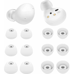 LALASTYLE 6 pāri Galaxy Buds 2 / Plus austiņas S/M/L Jaukta izmēra silikona gumijas austiņas Spārni, kas ietilpst korpusa ādas aksesuāros ar uzglabāšanas kastīti, kas saderīgi ar Samsung Galaxy Buds 2 /