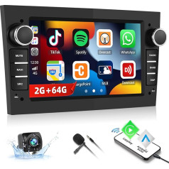 2G + 64G CAMECHO Android13 auto radio Opel Astra Corsa Vauxhall Meriva Zafira ar bezvadu Carplay Android Car, 7 collu skārienjūtīgais ekrāns Bluetooth auto radio GPS WiFi FM RDS SWC atpakaļgaitas kamera