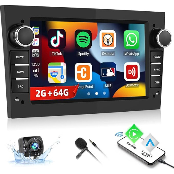 2G + 64G CAMECHO Android13 auto radio Opel Astra Corsa Vauxhall Meriva Zafira ar bezvadu Carplay Android Car, 7 collu skārienjūtīgais ekrāns Bluetooth auto radio GPS WiFi FM RDS SWC atpakaļgaitas kamera