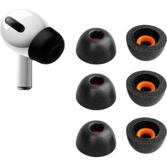 Keephifi [3 pāri] Memory Foam uzgaļi AirPods Pro austiņām ar augsta blīvuma atmiņas putām, trokšņu slāpēšana, piemēroti AirPods Pro uzlādes futrālī (S/M/L)