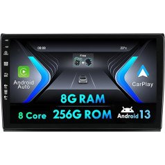 MISONDA Android Double DIN auto radio Fiat Bravo 2007-2012 GPS satelītnavigācija, bezmaksas aizmugurējā kamera, 9 collu IPS, 8G + 256G, Carplay, DSP, atbalsta DAB/WiFi/BT5.0/USB/MirrorLink/SWC/AUX/FM