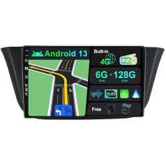 BXLIYER [Iebūvēts 4G DAB] 6G+128G - Android 13 autoradio Iveco Daily VI (2014-2021) - Bezvadu Carplay/Android Car - Kamera + MIC - IPS 9 collu 2 DIN - Vadības stūres rats Fast-Boot 360-CAM HDMI